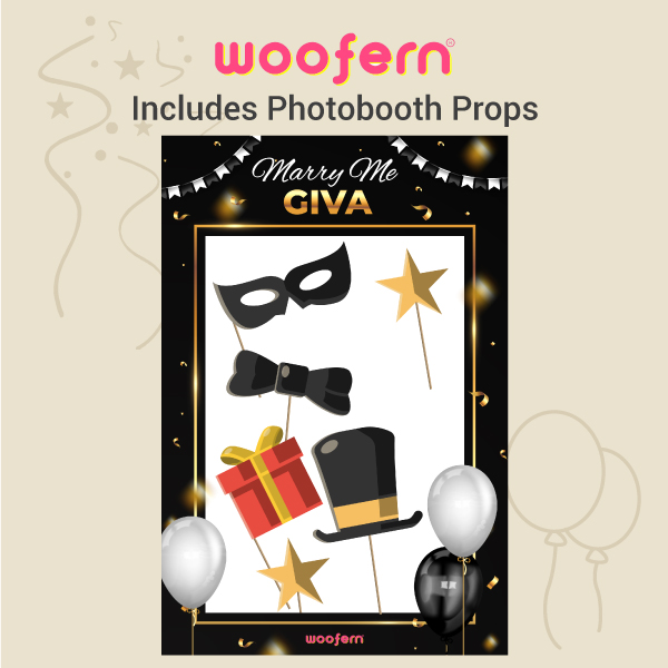 Customized Marry Me Proposal Photo Booth Frame-3