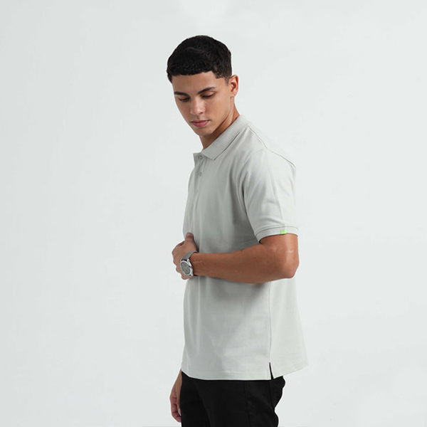 Caslay Organic Polo T-Shirt (Stom Grey)-1