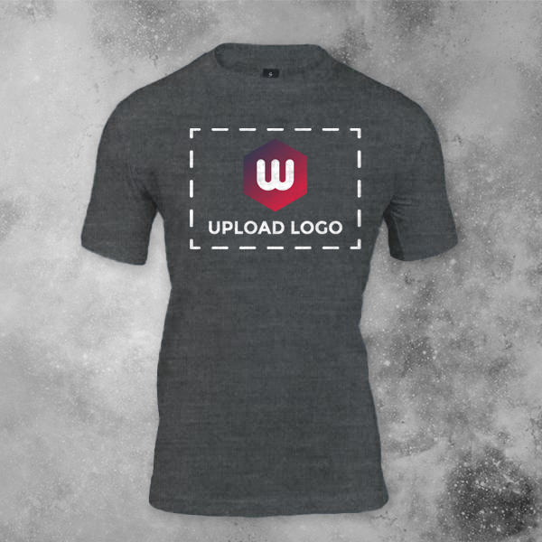 Skinta Fit Half Sleeve Round Neck T-Shirt for Men (Charcoal Melange) - Custom Logo