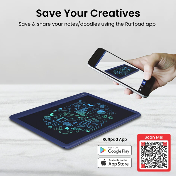 Portronics Ruffpad 15M POR 1766 11.5 x 8.5 inch Graphics Tablet (Blue)-2