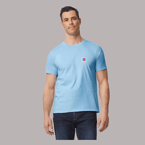 Gildan Softstyle Midweight Adult Round Neck T-Shirt Light Blue