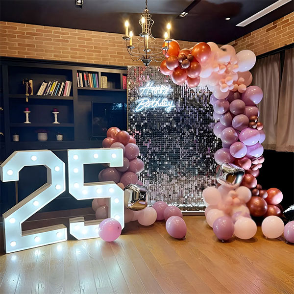 Glowing Milestone Celebration Décor