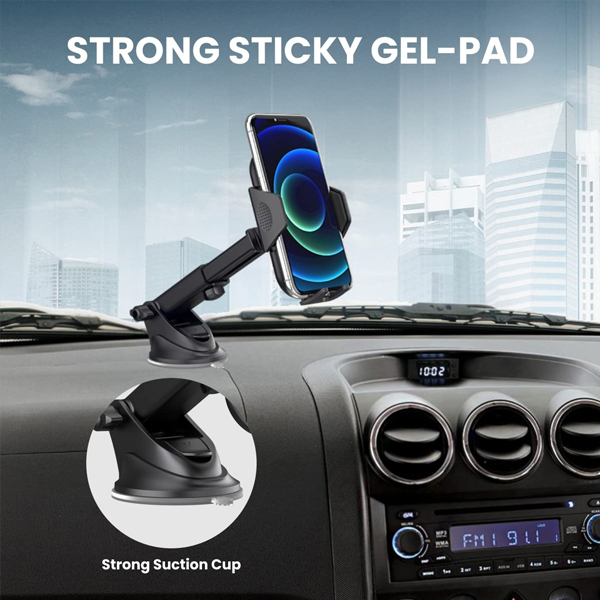 Portronics Clamp M Car Mobile Holder with 360° Rotational-3