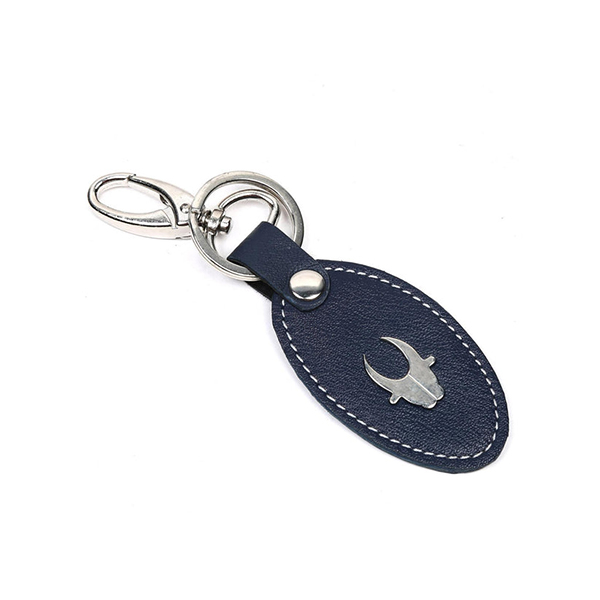 WILDHORN COSTA MESSA Leather Gift Set – Wallet, Keychain & Pen (Soft Blue)-8