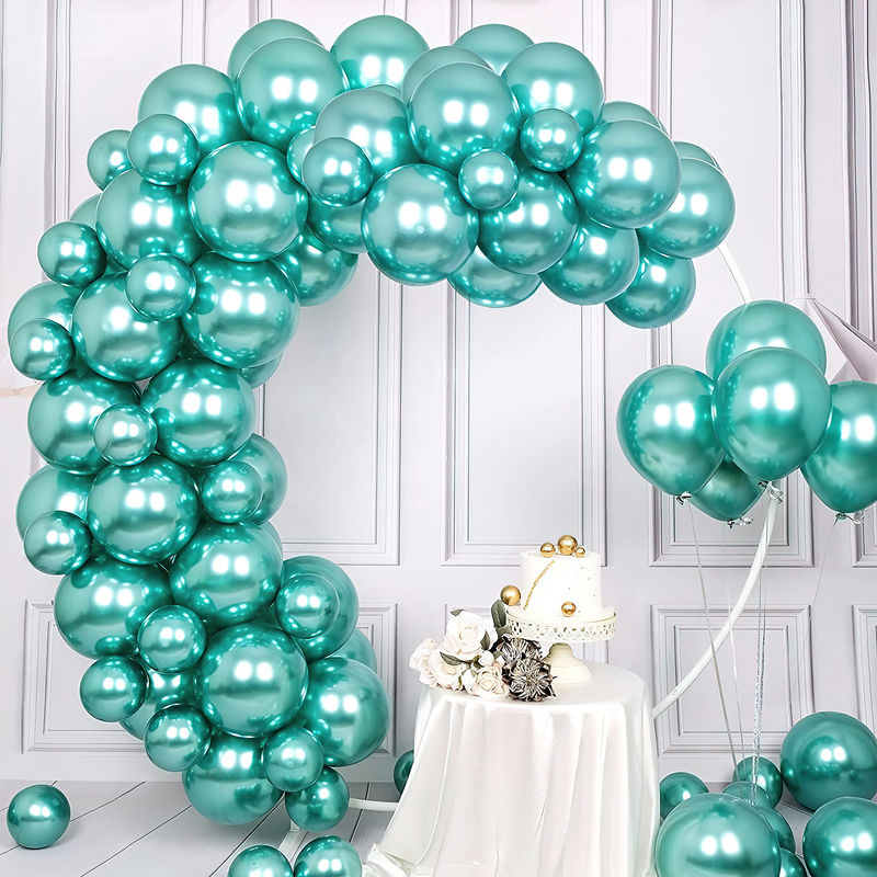 Green Chrome Party Balloons for Decoration -( Pack of 30 pc)