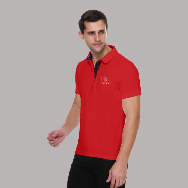 Winbarg Polo T-shirt for Men (Red)-3