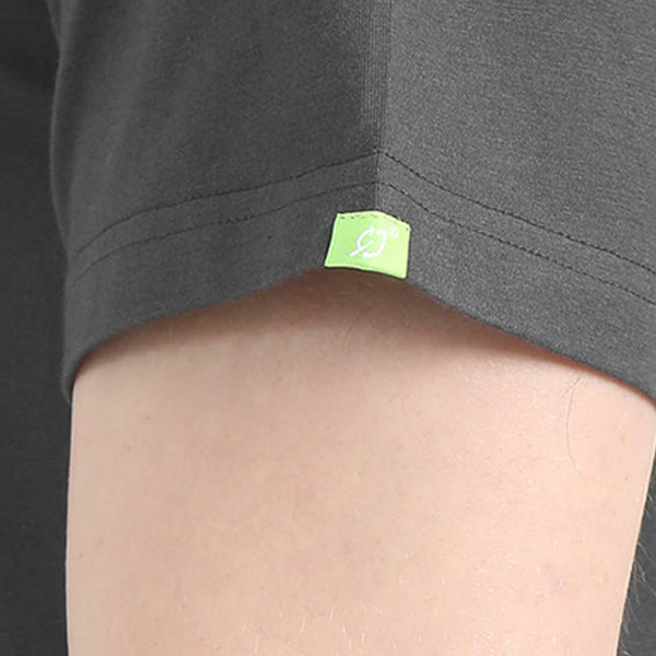 Caslay Organic Crew Neck T-Shirt (Carbon Grey)-5