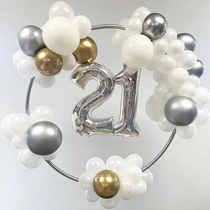 Personalized Cloudy Theme Balloon Ring