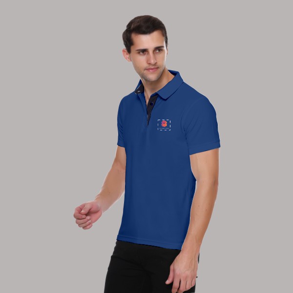 Winbarg Polo T-shirt for Men (Teal Blue)-3