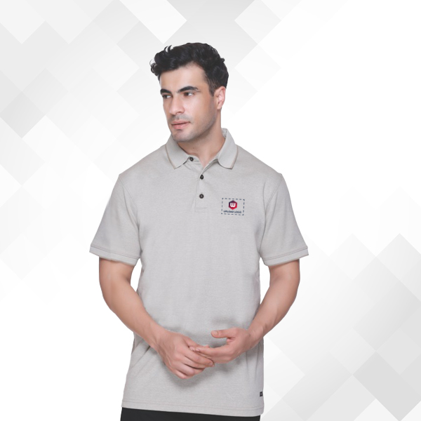 Winbarg Bird Eye Stretch Polo - Tan Melange T-Shirt