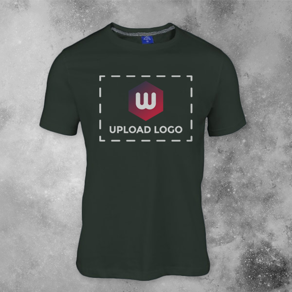 Ruffty Crew Neck Cotton T-shirt for Men Military Green - Custom Logo