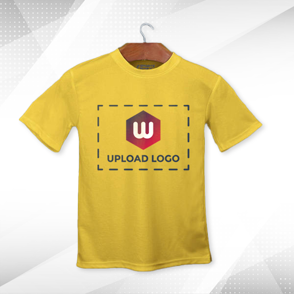 ACTI-RUNN Men's Polyester T-Shirt (Lemon Yellow)– Custom Logo-1