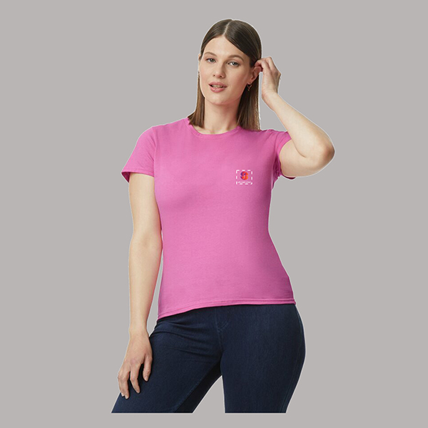 Gildan Softstyle Midweight Women's T-shirt Pink-2