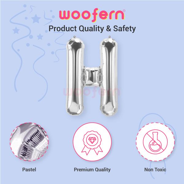 Happy Birthday 13 Pcs Letters Set Foil Balloon (Silver)-4