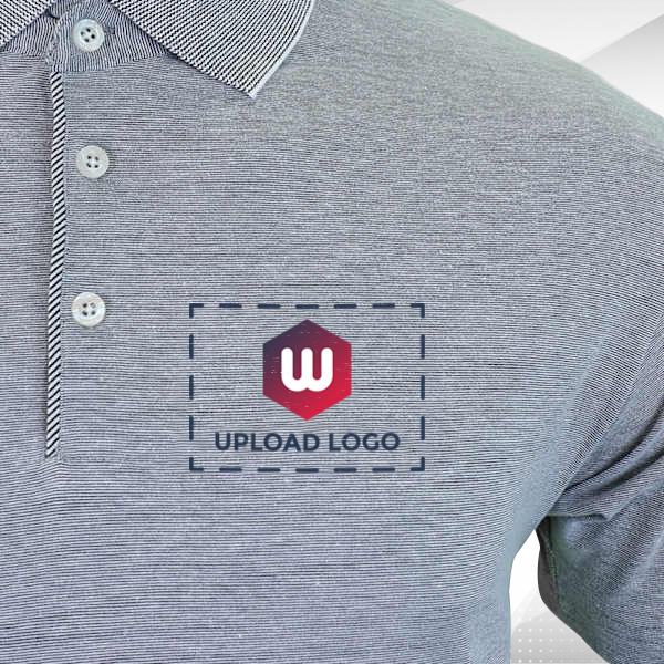 Classic Golf Polo T-shirt for Men Grey – Customize Logo Left Chest-1