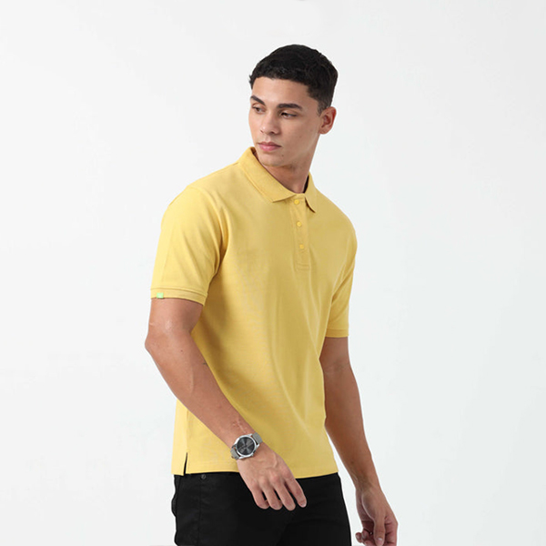 Caslay Organic Polo T-Shirt (Mustard)-2