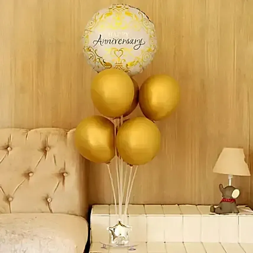 Golden Anniversary  Balloon Bouquet-1