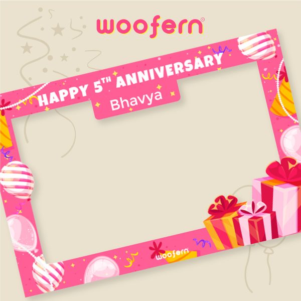 Selfie Booth Frame for Anniversary with Custom Name & year-2