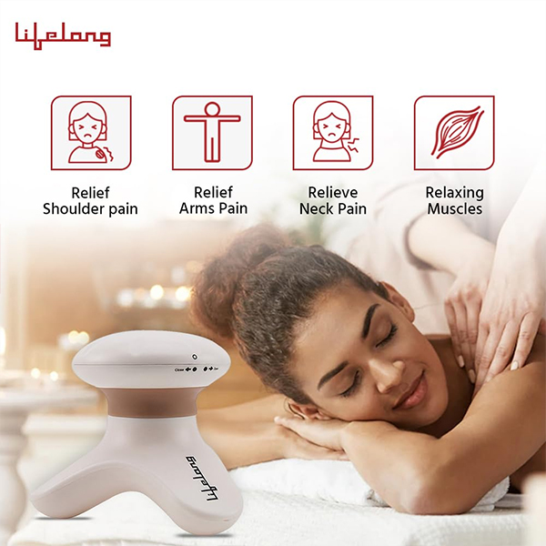 Lifelong LLM09 Battery Powered Mini Head and Body Massager- Brown-3