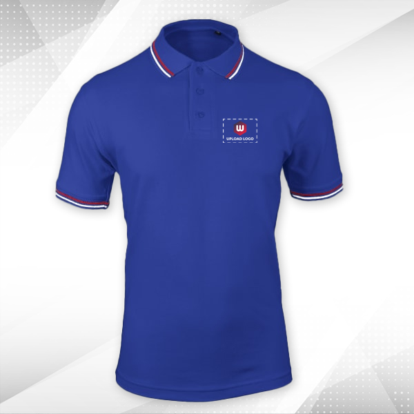 AWG Sport Giza Polo T-shirt for Men Royal Blue – Custom Logo Left Chest