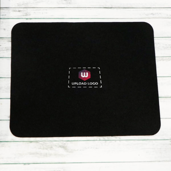 Customizable Black Mouse Pad with Logo-0