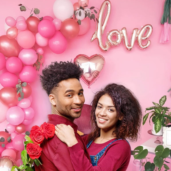 Pink Romance: Love & Heart Foil Balloon Decoration-2