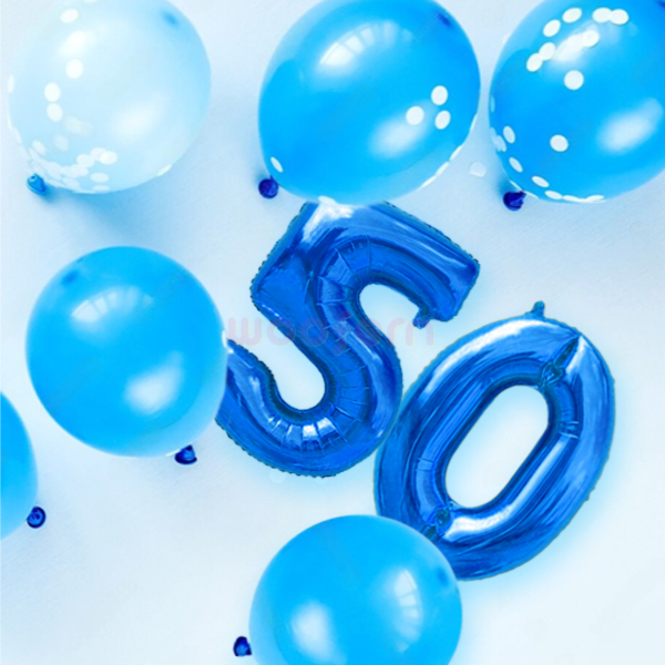 Blue Foil Balloon Number 5 - 16 inch-1