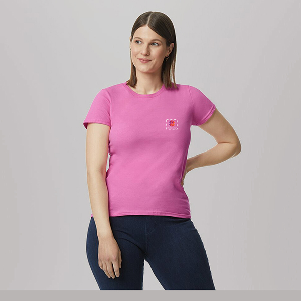 Gildan Softstyle Midweight Women's T-shirt Pink-1
