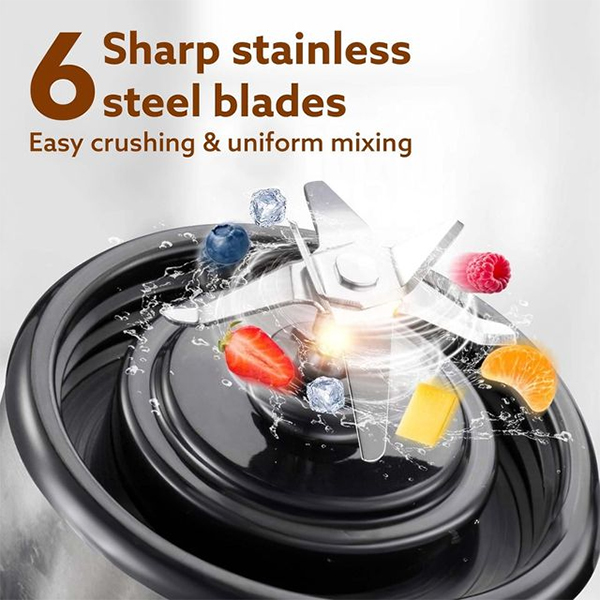 AGARO Galaxy Portable Hand Blender For Kitchen, 450ml, For Smoothies, Shakes, 3000 mAh Battery, USB Rechargeable-2