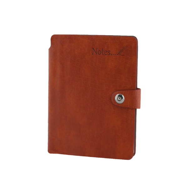 Customized 3-in-1 Combo Diary, Pen & Keychain  Gift Set for Employees (Brown)-1