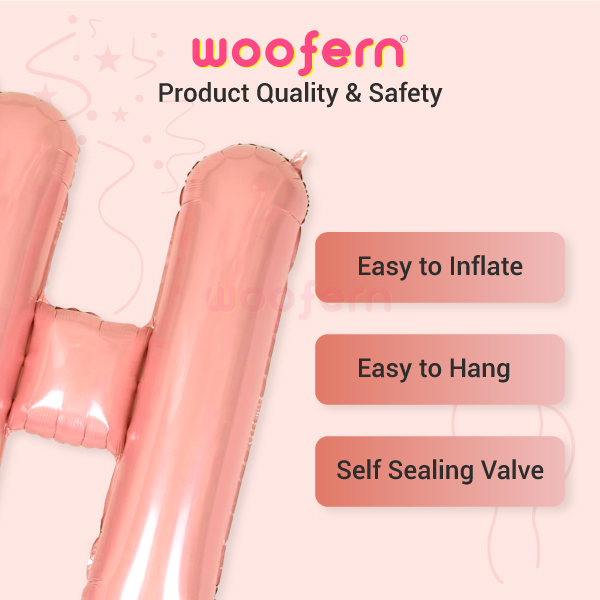 Happy Birthday 13 Pcs Letters Set Foil Balloon (Pink)-3