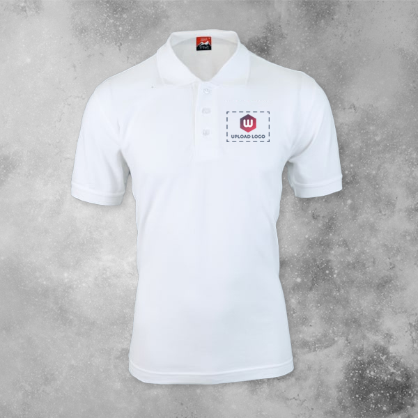 Titlis Polycotton Polo T-shirt for Men (White)- Custom Logo Left Chest-0
