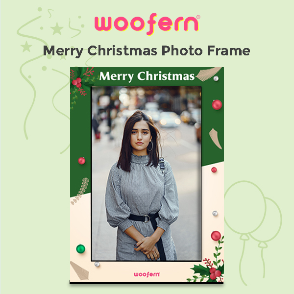 Merry Christmas Vertical Photo Frame