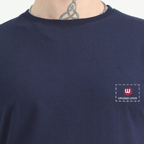 Caslay Organic Crew Neck T-Shirt (Navy Blue)-4