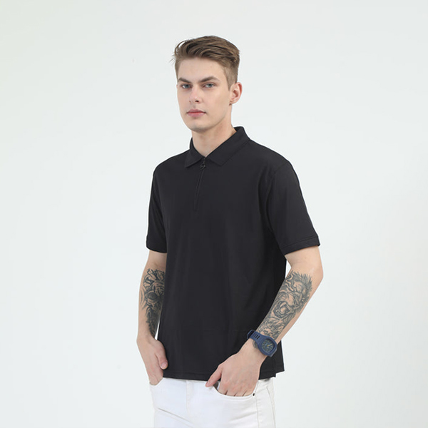 Caslay Quick Dry Polo T-Shirt (Black)-3