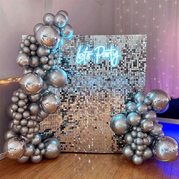 Dazzling Silver Sequin Shimmer Party Backdrop-0