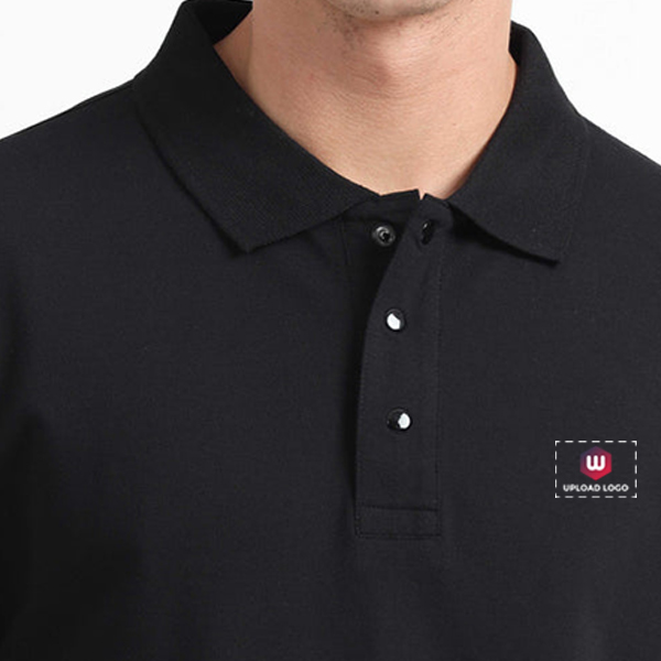 Caslay Organic Polo T-Shirt (Black)-2