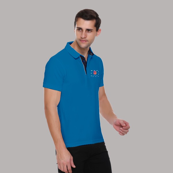 Winbarg Polo T-shirt for Men (Dell Blue)-3