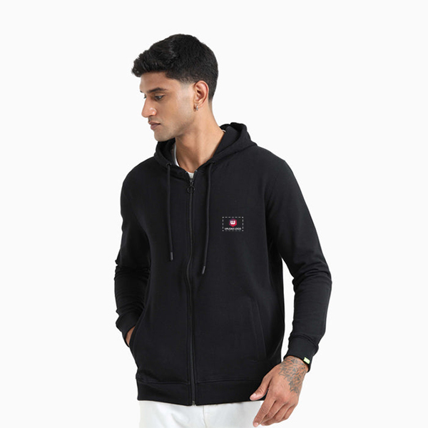 Caslay Zippered Hoodie (Black)