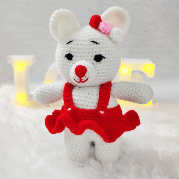 Sweetheart Crochet Teddy Toy