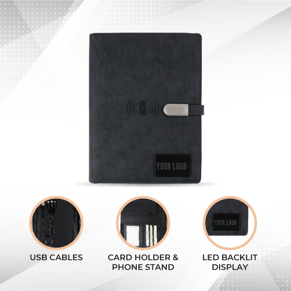 Dynamo Power Bank Folder (Black Grey)-2