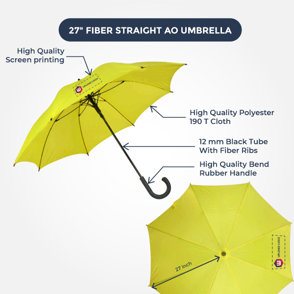 Fiber Straight AO Promotional Umbrella - 27 Inch-1