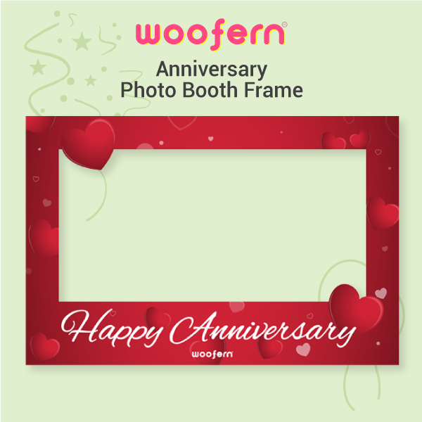 Red Heart Themed Selfie Photo Booth Frame