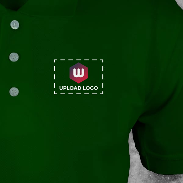 Embroidered Classic Polo T-shirt for Men Forest Green– Custom Logo Left Chest-1