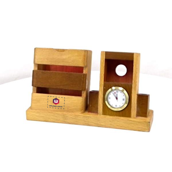 Wooden Calendar & Clock Customize Table Top-2
