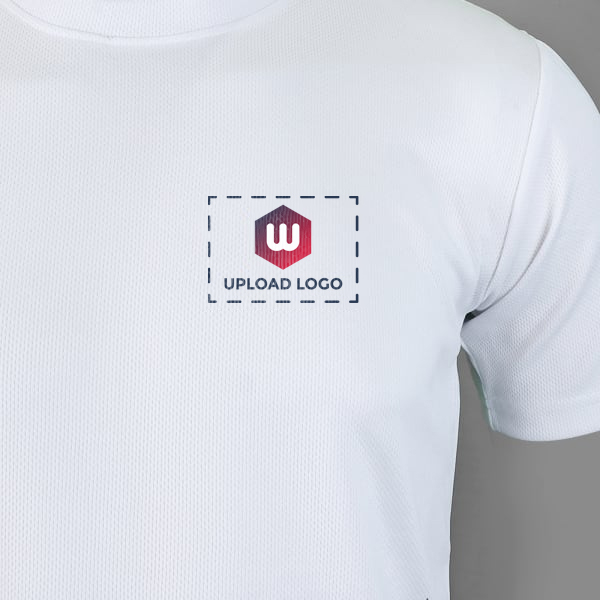 ACTI-RUNN Premium Men's Polyester T-Shirt (White)– Custom Logo-1