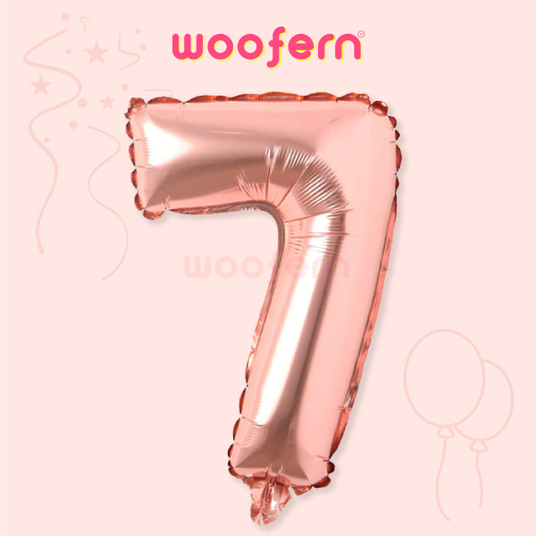 Rose Gold Foil Balloon  Number 7 - 16 inch