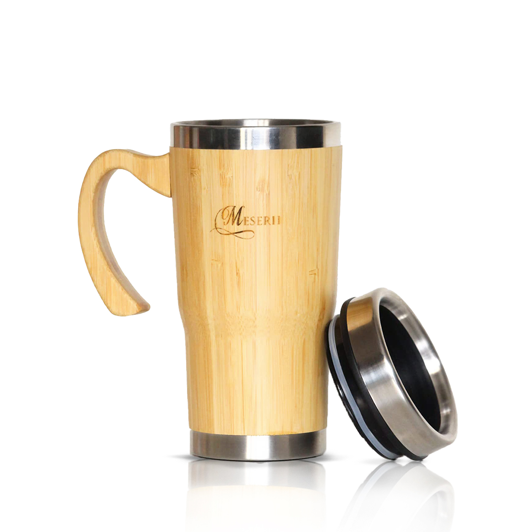 Custom Engraved Bamboo Tumbler 450ml for Corporate Gifting-2