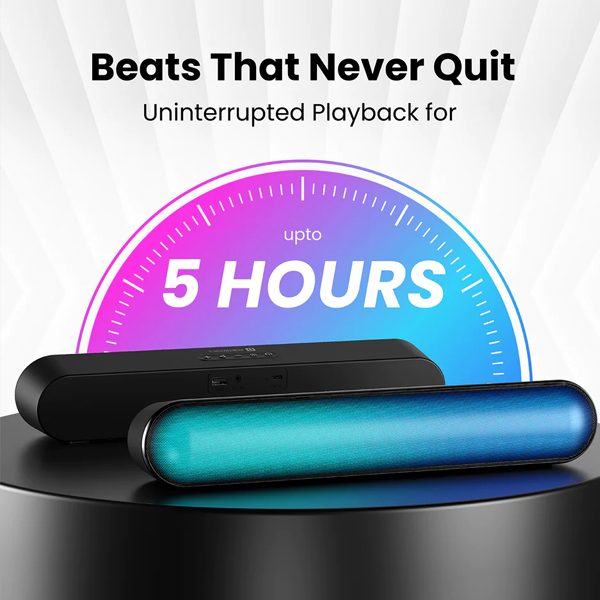 Portronics Decibel 23 16W Bluetooth Soundbar with LED Lights, Upto 5Hr Playback-2