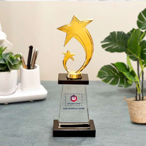 Golden Event Trophy - Tailored with Logo & Name